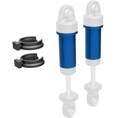 Traxxas tělo tlumiče GTM hliníkové modře eloxované (2)