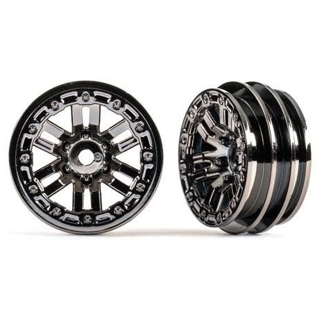 Traxxas disk 1.0" twin-spoke černý chrom (2)