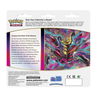 Pokémon: 3-pack blister - Lost Origin Pokemon Regigigas alebo Weavile /ks