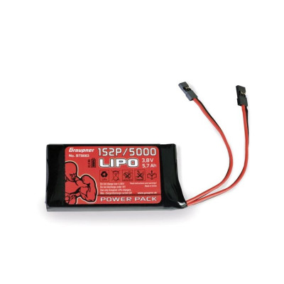 Vysílačový pack, LiPo 1S2P/5000 3,8V TX, 21Wh