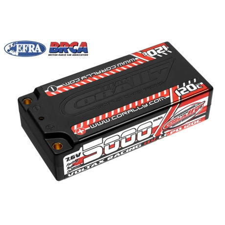 VOLTAX HiVOLT 120C LiPo Shorty Hardcase-5000mAh-7.6V-G4 (38,0Wh)