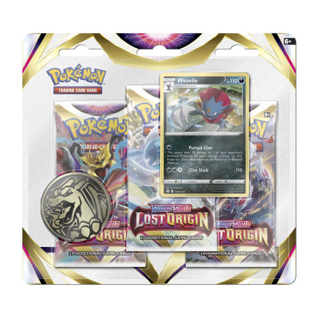 Pokémon: 3-pack blister - Lost Origin Pokemon Regigigas alebo Weavile /ks