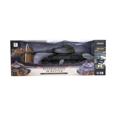 Tank RC plast 33cm T-34 27MHz na batérie + dobíjacie pack so zvukom a svetlom
