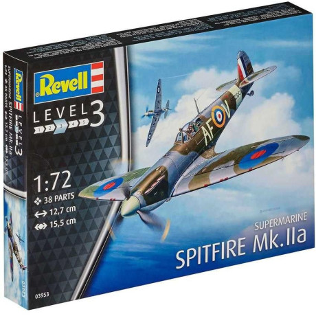 Plastic ModelKit letadlo 03953 - Spitfire Mk. IIa (1:72)