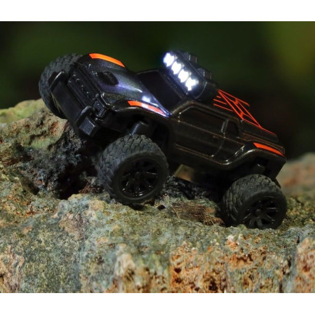 Turbo Racing 1/76 Off-Road RC Car RTR (černá s oranžovým pruhem)