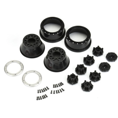 Pro-Line disk 2.2/3.0" Raid bead lock H12/H14 SC stříbrno-černý (2)