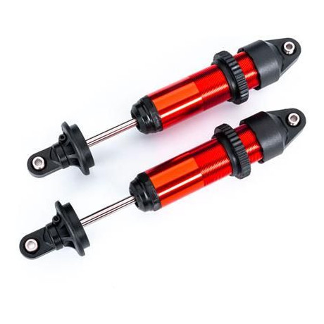 Traxxas tlumič GTX hliníkový červeně eloxovaný (2)