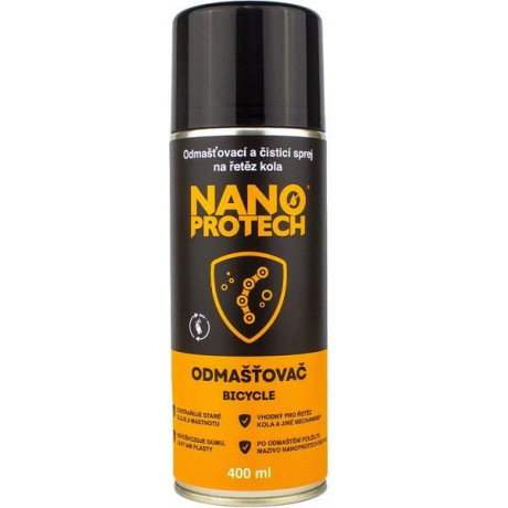 NANOPROTECH BICYCLE odmašťovací a čistící sprej na řetěz 400ml