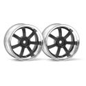Super Star Wheel Gunmetal Front (120X60Mm/2Pcs/)