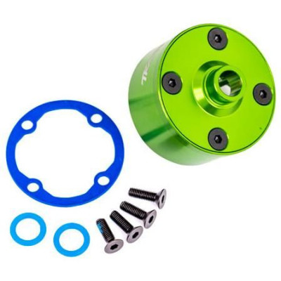 Traxxas tělo diferenciálu hliníkové zeleně eloxované