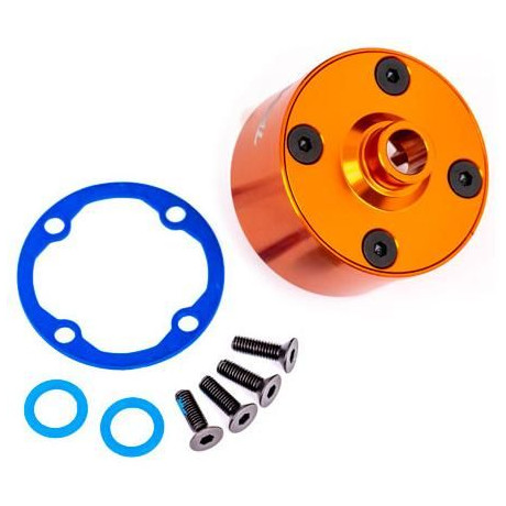 Traxxas tělo diferenciálu hliníkové oranžově eloxované