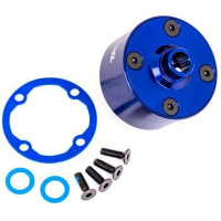 Traxxas alumínium differenciálmű test kék eloxált - tömítés, 4x 3x10 mm CCS csavar.