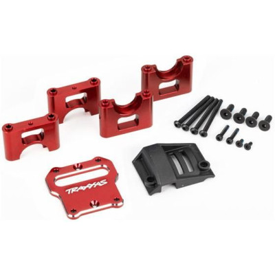 Traxxas lože centrálního diferenciálu hliníkové červeně eloxované