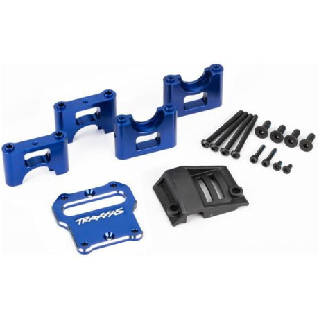 Traxxas lože centrálního diferenciálu hliníkové modře eloxované