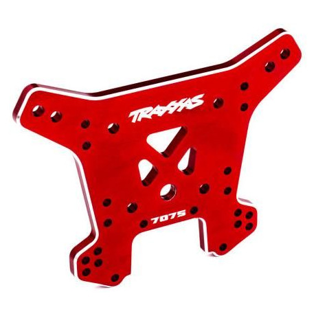 Traxxas vež tlumičů zadní hliníková červeně eloxovaná (pro Sledge)