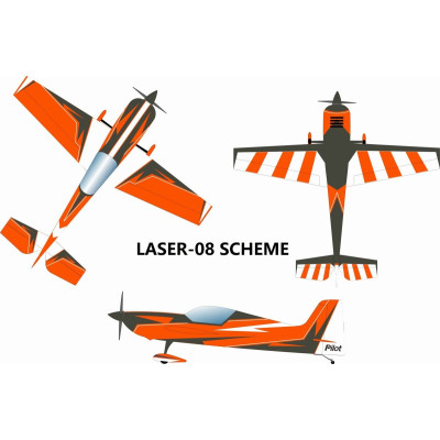 67" Laser 1702mm 20cc Oranžovo-Šedý