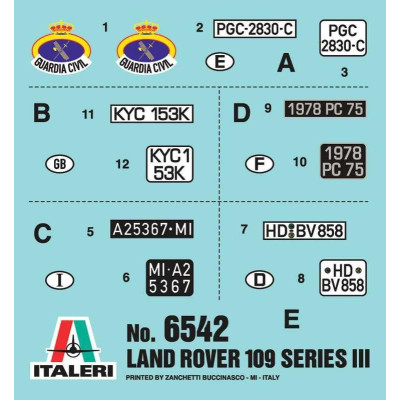 Model Kit auto 6542 – LAND ROVER III 109 „Guardia Civil“ (1:35)