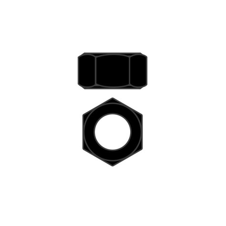 Ocelové matky M2 - černé - 10 ks.