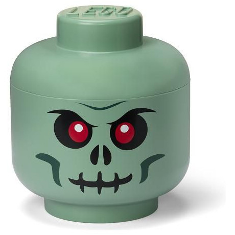 LEGO úložná hlava velká – Skeleton zelený