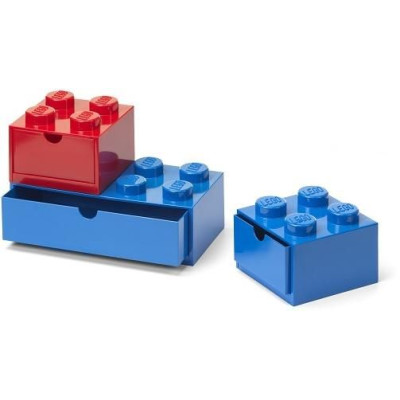 LEGO stolní box se zásuvkou Multi-Pack 3ks, černá/bílá/šedá