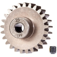 Traxxas fogaskerék 5 mm-es tengelyhez 25 foggal és 1 mm-es fogazású modullal RC modellautókhoz. Szinterezett acélból készült. A csomagban található egy állítócsavar.