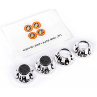 Pótalkatrész Traxxas TRX-4 Chevrolet 1979 RC modellautóhoz: tárcsafedél króm (készlet) (a #8255A-hoz).