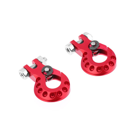 CNC Hliníkové tažné háky červené expedice 1/10