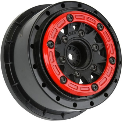 Pro-Line disk 2.2/3.0" Raid bead lock H12/H14 SC červeno-černý (2)