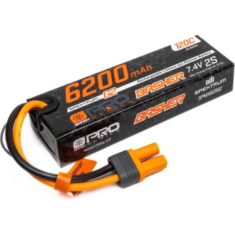 Spektrum Smart LiPo 7.4V 6200mAh 120C Smart G2 Pro Basher IC5