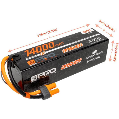 Spektrum Smart LiPo 11.1V 14000mAh 120C Smart G2 Pro Basher IC5