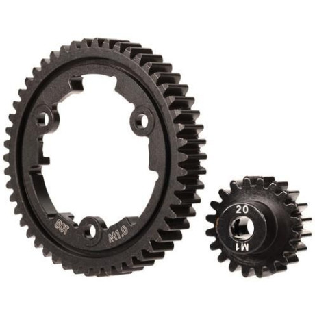 Traxxas čelní ozubené kolo 50T 1.0M široké, pastorek 20T na hřídel 5mm