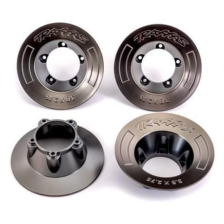 Traxxas poklice disku polomatně černě chromovaná (4) (pro NO9572)