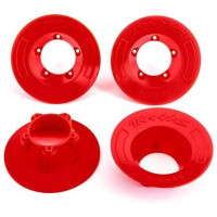 Design tárcsaburkolat Traxxas 3.8" Sledgehammer (#9572): piros (4 db).