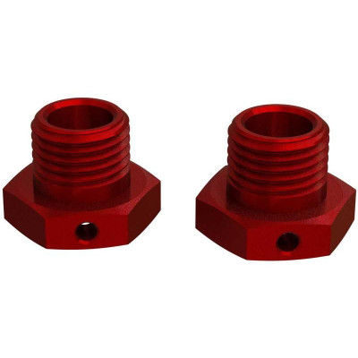 Arrma šestihran kola 17mm 14.6mm hliník, červený (2)