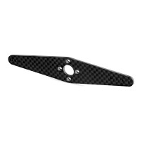 Kétkarú univerzális carbon kar szervókhoz 110x22 mm, középső furat 8 mm. Szabványos műanyag szervótárcsákra való csavarozáshoz.