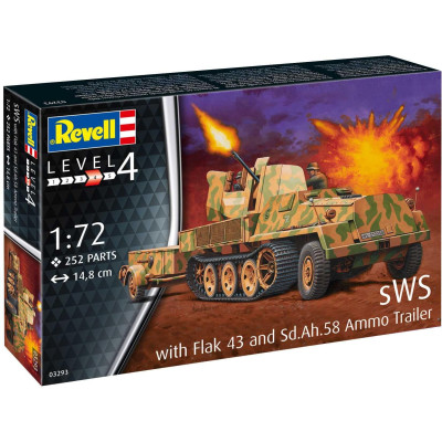 Plastic ModelKit military 03293 - sWS mit Flak-Aufbau als Sfl. mit 3,7cm Flak 43 (1:72)