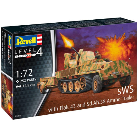 Plastic ModelKit military 03293 - sWS mit Flak-Aufbau als Sfl. mit 3,7cm Flak 43 (1:72)