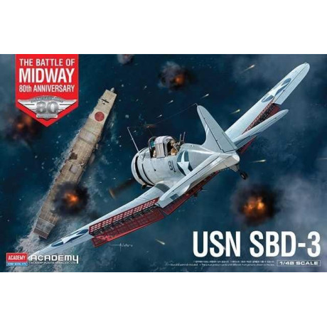 Model Kit letadlo 12345 - USN SBD-3 Battle of Midway (1:48)