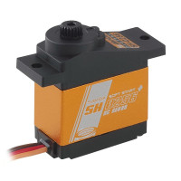 Digitális mikroszervó egyenáramú motorral és részben műanyag és fém fogaskerékkel, 1x golyóscsapágy, 3,9/4,6kg 4,8/6,0V-on és 0,21/0,16s 4,8/6,0V-on, súly 15,8g, 22,8x12x29,4mm. Működési feszültség 4,8 - 6,0V.