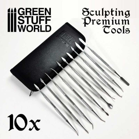 10x Professional Sculpting Tools with case / 10x  sochárske nástroje s puzdro