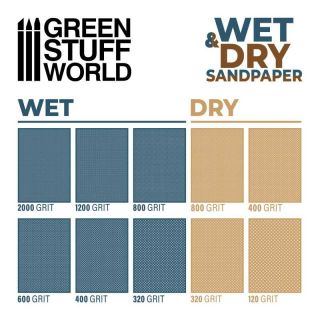 WET SandPaper 180x90mm - WET 320 grit - PACK x3 / Mokrý 320 3ks