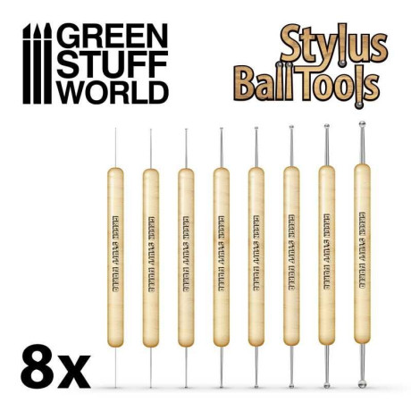 8x Sculpting STYLUS tool set / 8x sada nástrojov na tvarovanie