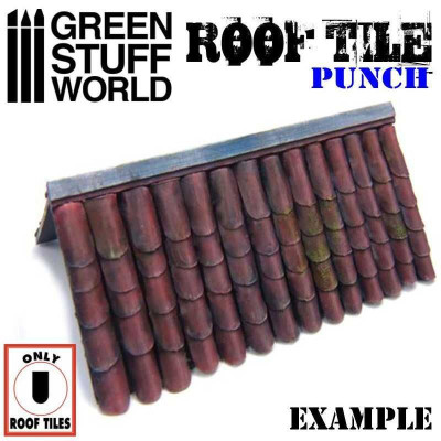 Miniature ROOF TILE Punch DARK GREY / Roof Tiles 1:76 1:48 1:43 1:35 1:30 1:22