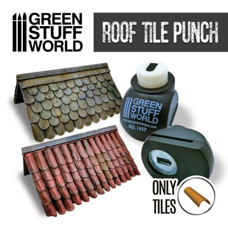 Miniature ROOF TILE Punch DARK GREY / Roof Tiles 1:76 1:48 1:43 1:35 1:30 1:22