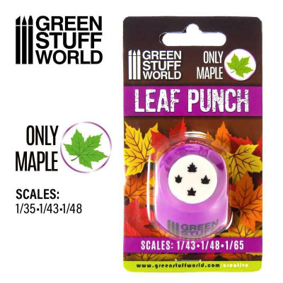 Miniature Leaf Punch MEDIUM PURPLE / Maple 1:80 1:76 1:65 1:48