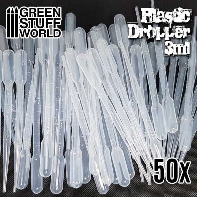 50x Long Droppers with Suction Bulb / 50ks dlhých pipiet