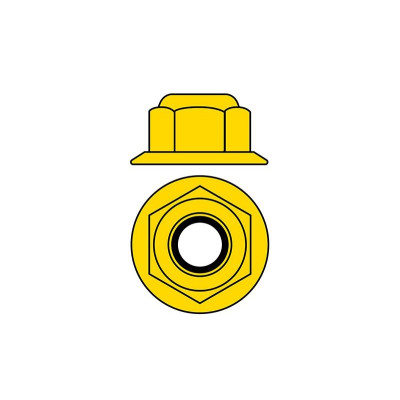 Hliníkové Nylon STOPmatky M3 s ploškou - žluté - 10 ks.