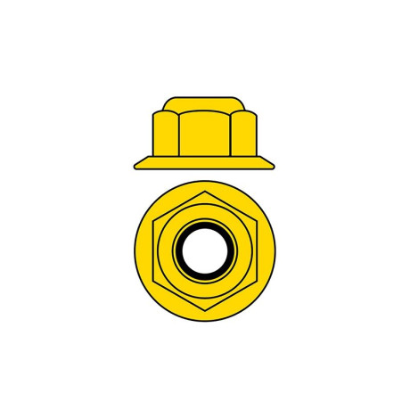 Hliníkové Nylon STOPmatky M3 s ploškou - žluté - 10 ks.