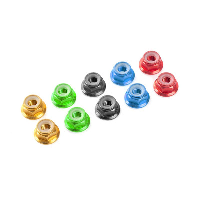 Hliníkové Nylon STOPmatky M5 s ploškou - žluté - 10 ks.