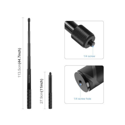 Invisible Selfie Stick for Insta360 X3 / X2 / One RS / GoPro (110cm)